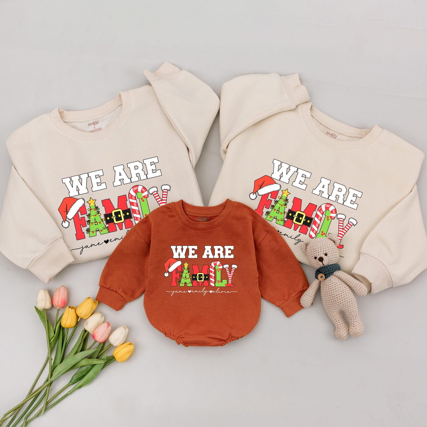 Matching Christmas Family Outfits: Personalized Holiday Sweatshirts