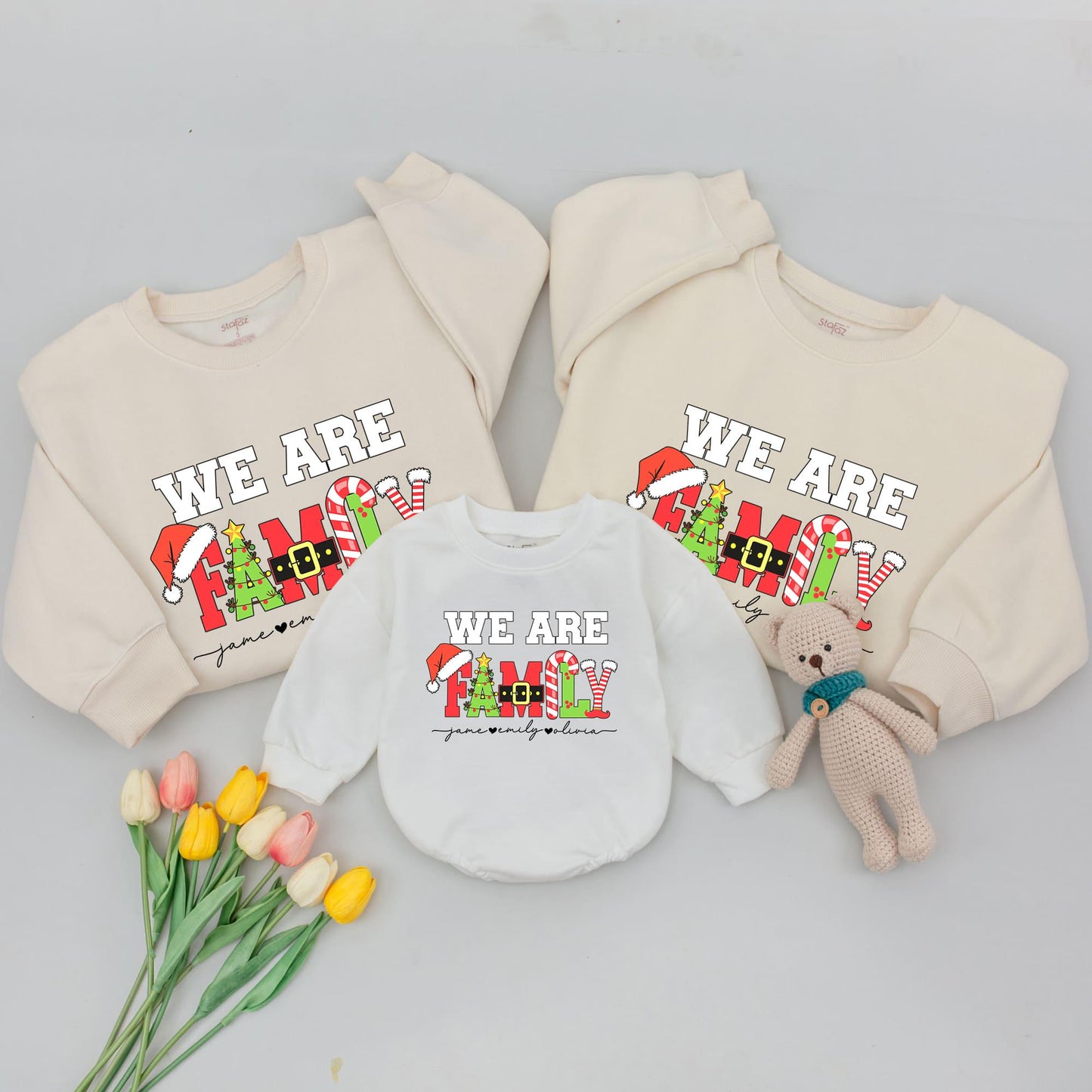 Matching Christmas Family Outfits: Personalized Holiday Sweatshirts