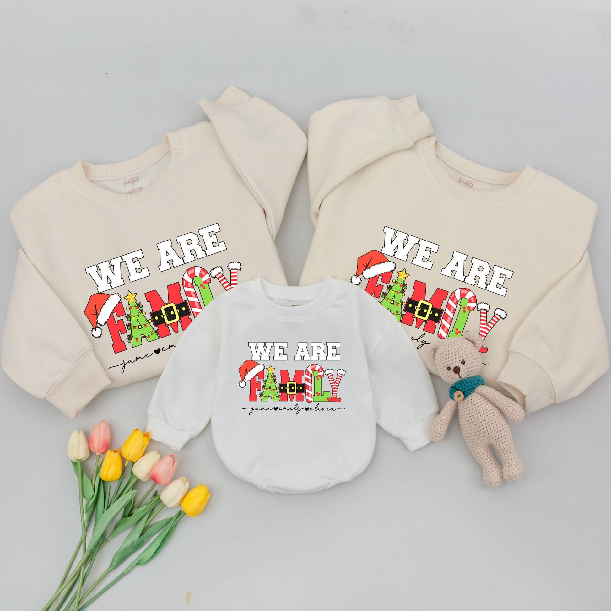 Matching Christmas Family Outfits: Personalized Holiday Sweatshirts