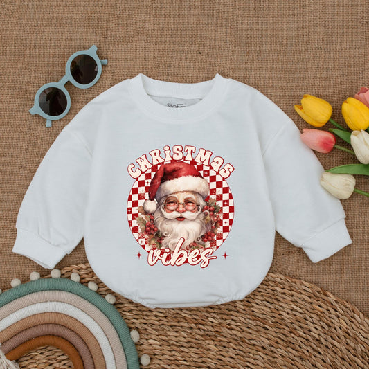 Vintage Santa Baby Romper: First Christmas Outfit & Newborn Gift  