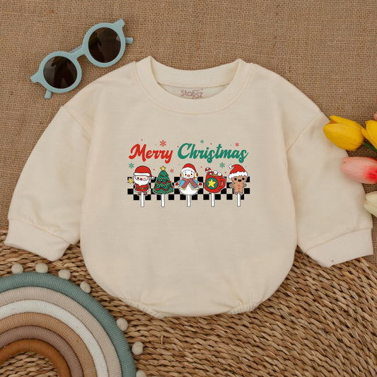 Vintage Christmas Baby Romper: Cute Holiday Bodysuit & Outfit