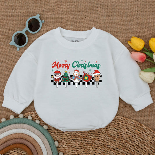 Vintage Christmas Baby Romper: Cute Holiday Bodysuit & Outfit