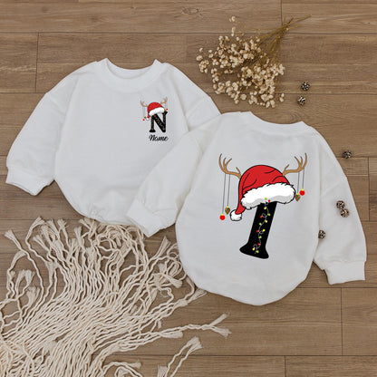 Personalized Xmas Baby Romper & Matching Family Outfit Set