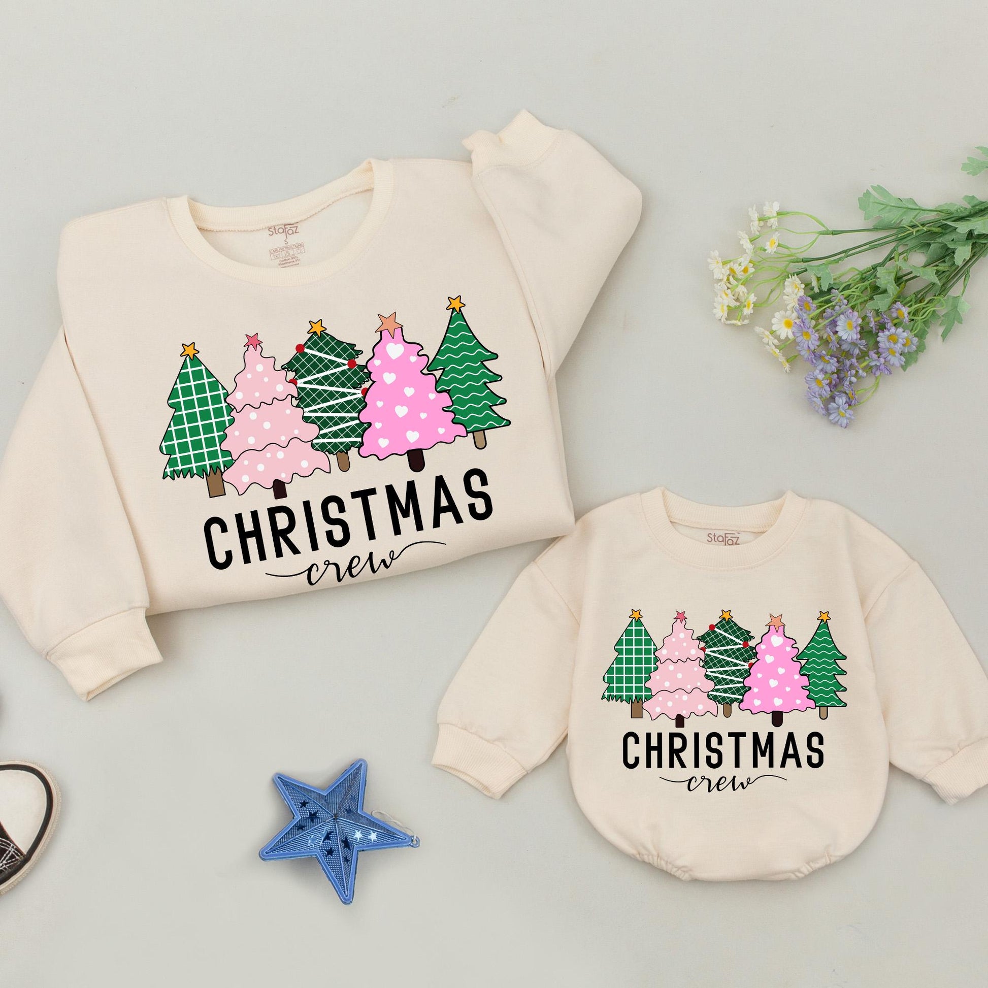 Matching Family Christmas Sweatshirts - Mommy and Me Festive Outfits