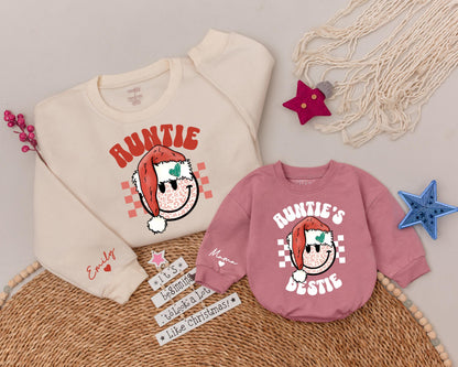 Auntie & Bestie Matching Christmas Sweatshirts - Family Gift Set  