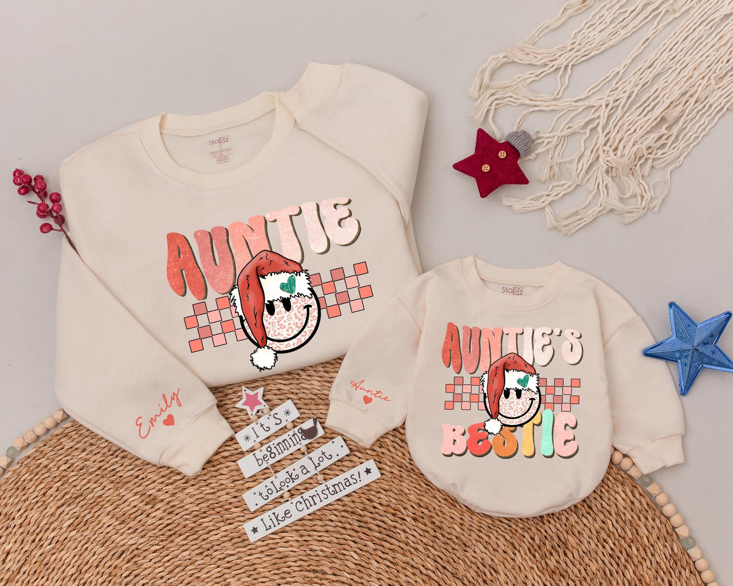 Auntie Holiday Sweatshirts: Perfect Gift for Aunt and Little Ones