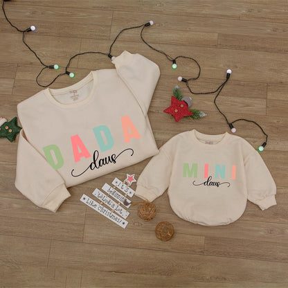 Mama & Mini Claus Retro Christmas Sweaters: Cute Matching Family Set