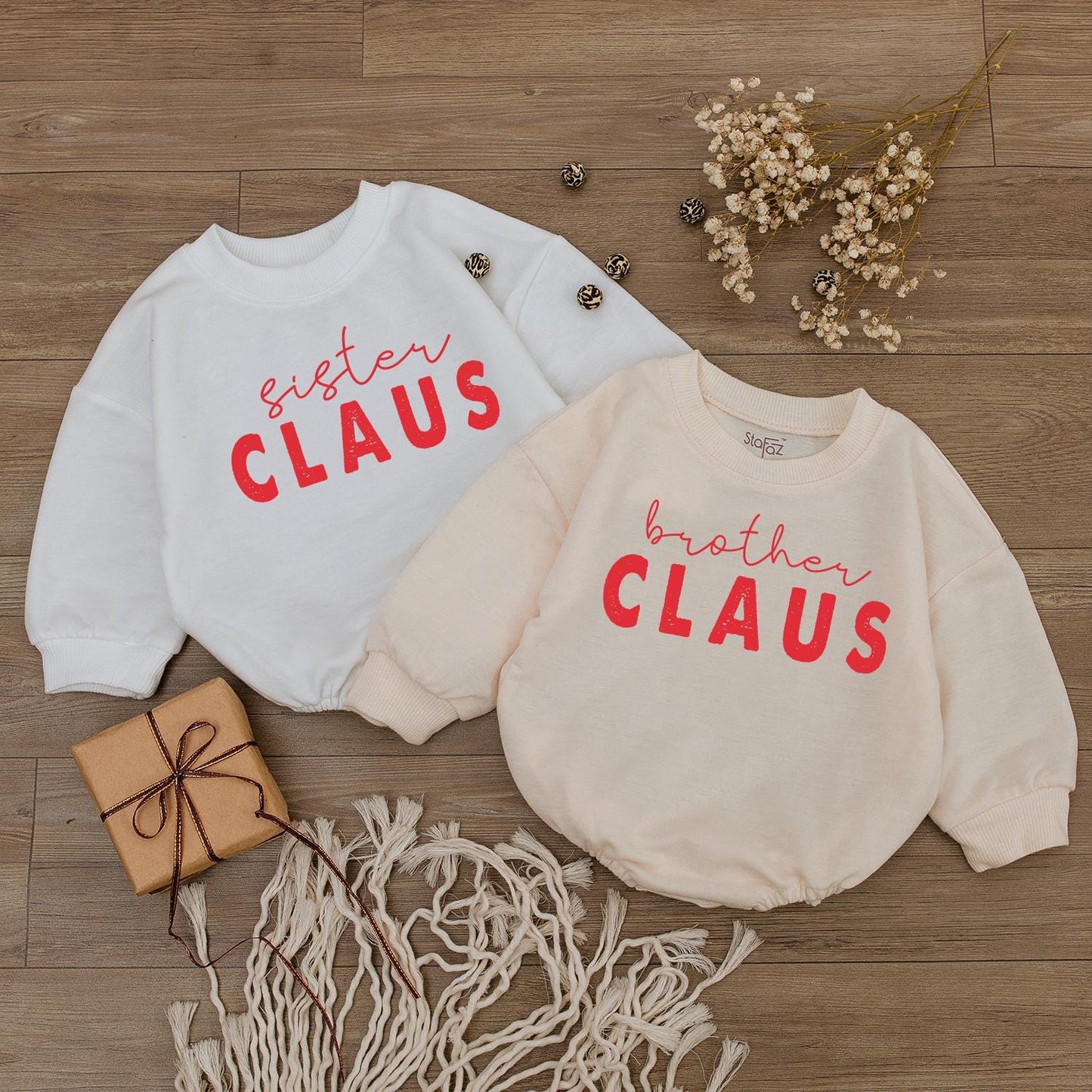 Mama and Mini Claus Christmas Sweaters: Matching Family Outfits