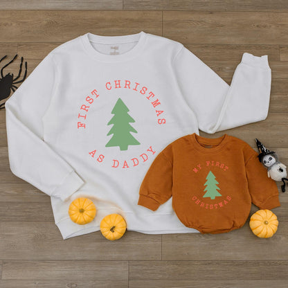 First Christmas Family Sweatshirt Set | Mommy Daddy Baby Xmas Outfit