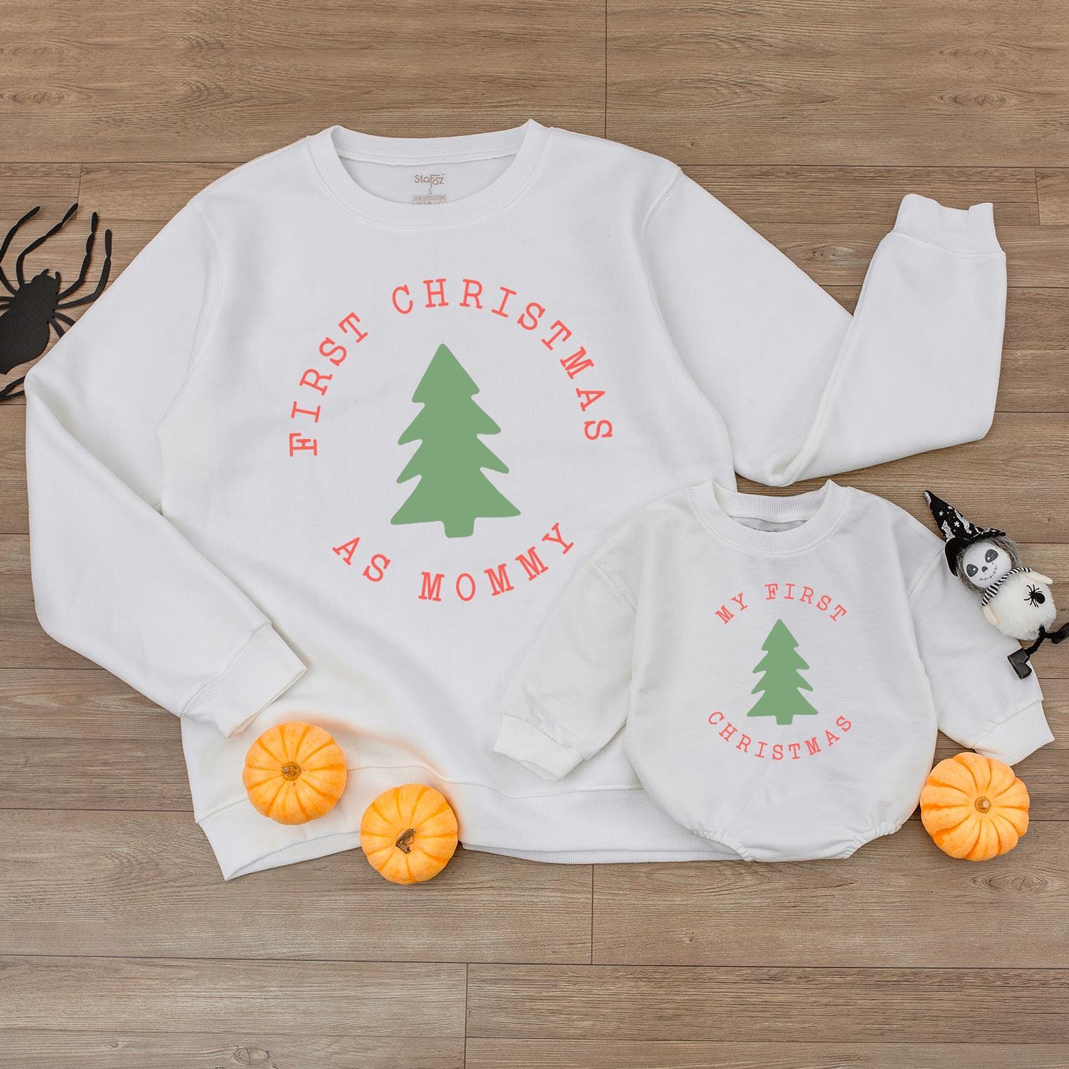 First Christmas Family Sweatshirt Set | Mommy Daddy Baby Xmas Outfit