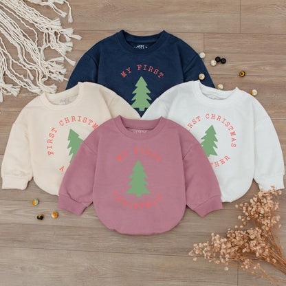 First Christmas Family Sweatshirt Set | Mommy Daddy Baby Xmas Outfit