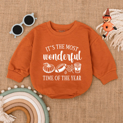 Thanksgiving Pumpkin Romper, Fall Baby Bodysuit, Newborn Outfit