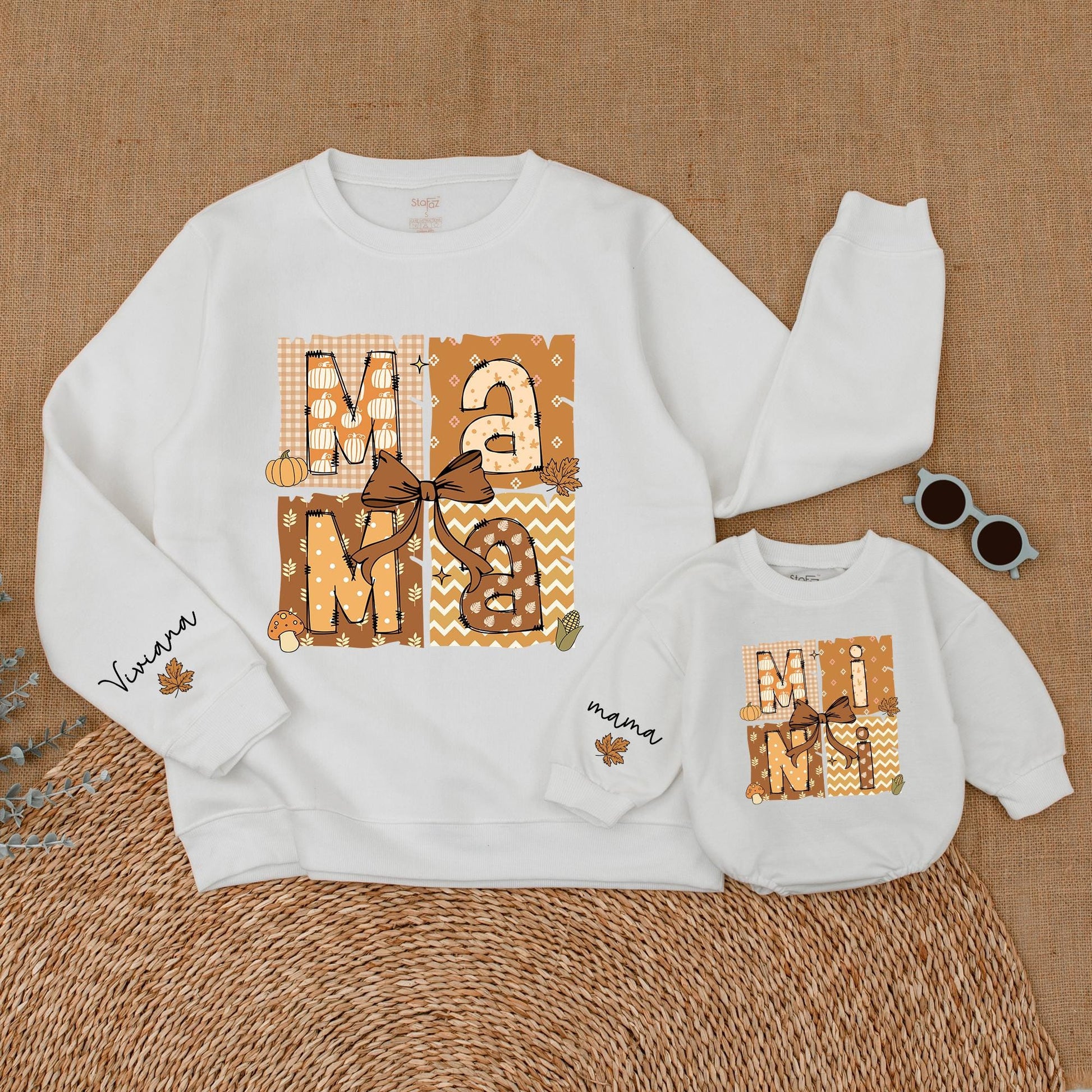 Mama and Mini Fall Sweatshirts: Thanksgiving Outfits for Baby Girl