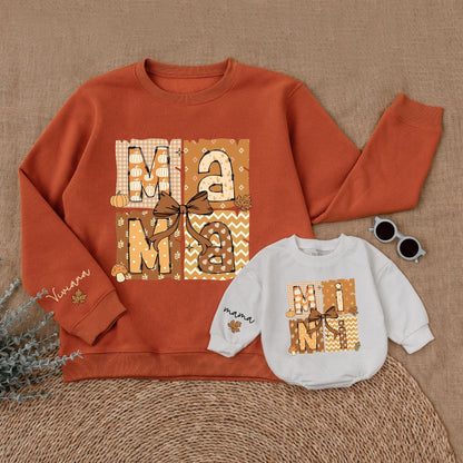 Mama and Mini Fall Sweatshirts: Thanksgiving Outfits for Baby Girl