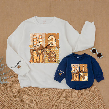 Mama and Mini Fall Sweatshirts: Thanksgiving Outfits for Baby Girl