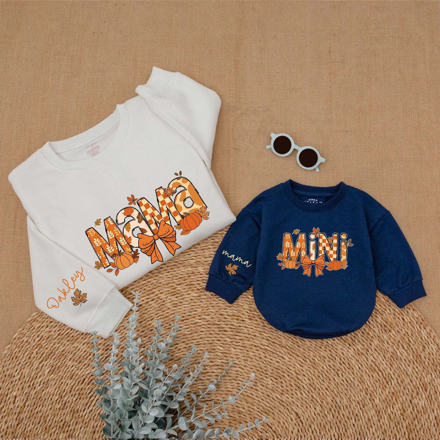 Mama & Mini Pumpkin Sweaters: Matching Thanksgiving Outfits for Family