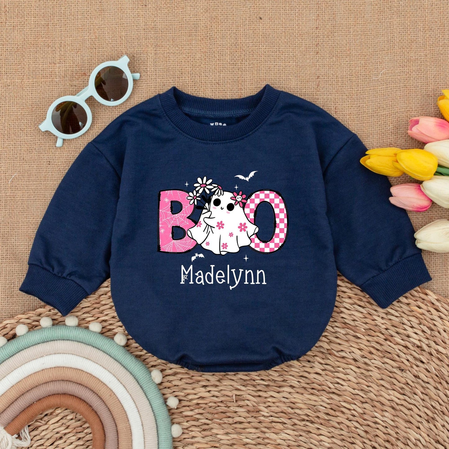 Cute Boo Baby Romper for Halloween: Personalized Fall Baby Outfit