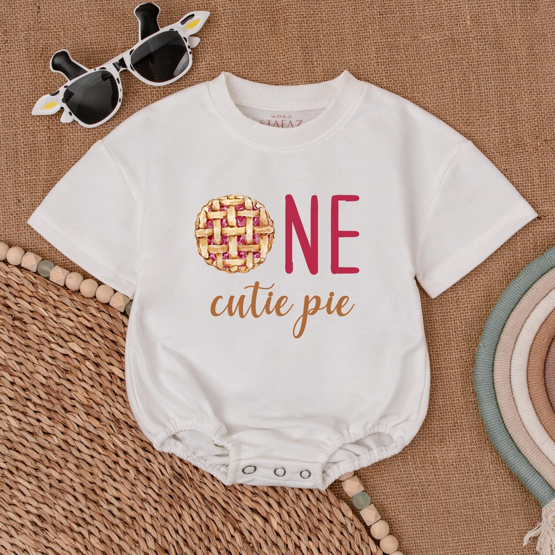 Cutie Pie 1st Birthday Romper - Thanksgiving Baby Gift Bodysuit