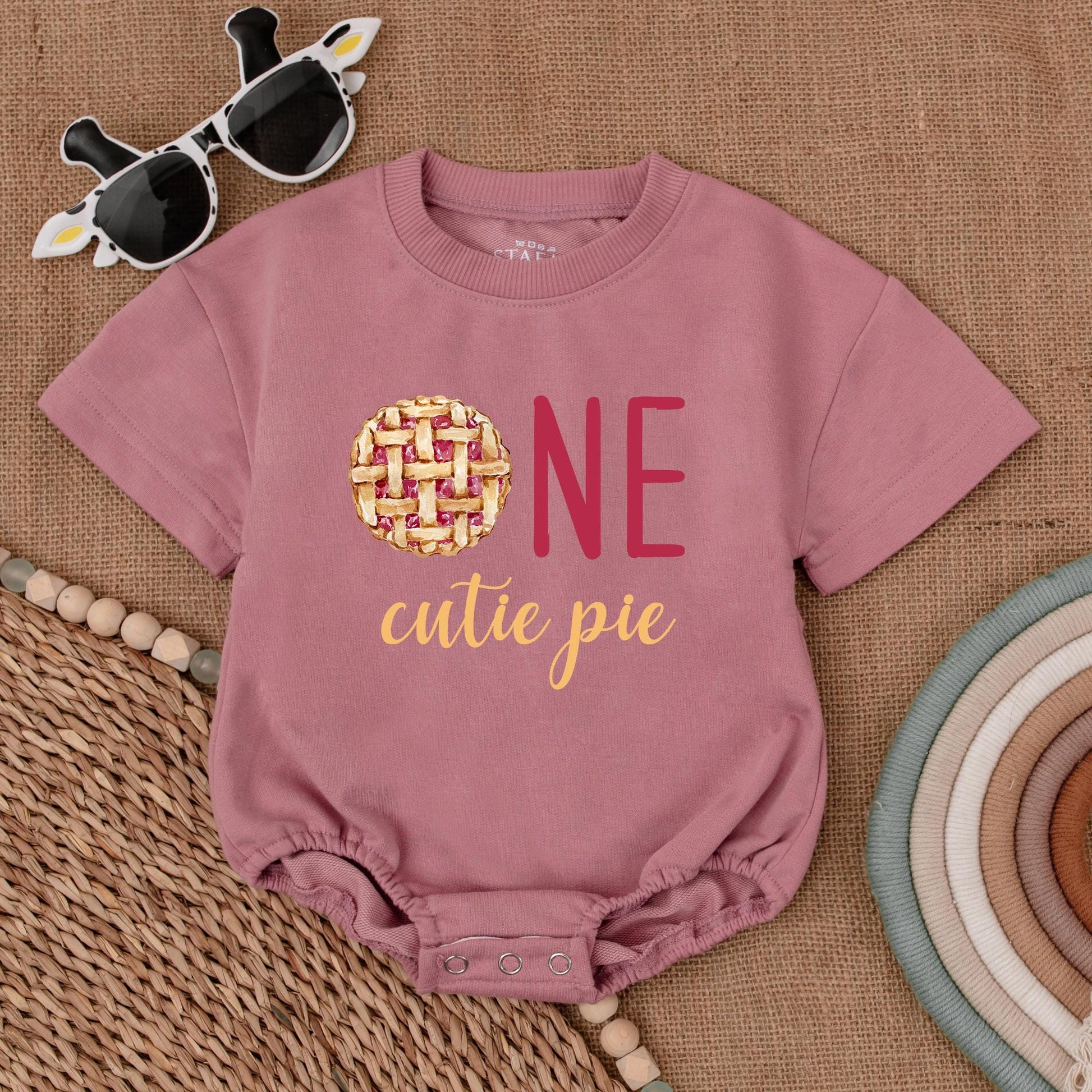 Cutie Pie 1st Birthday Romper - Thanksgiving Baby Gift Bodysuit