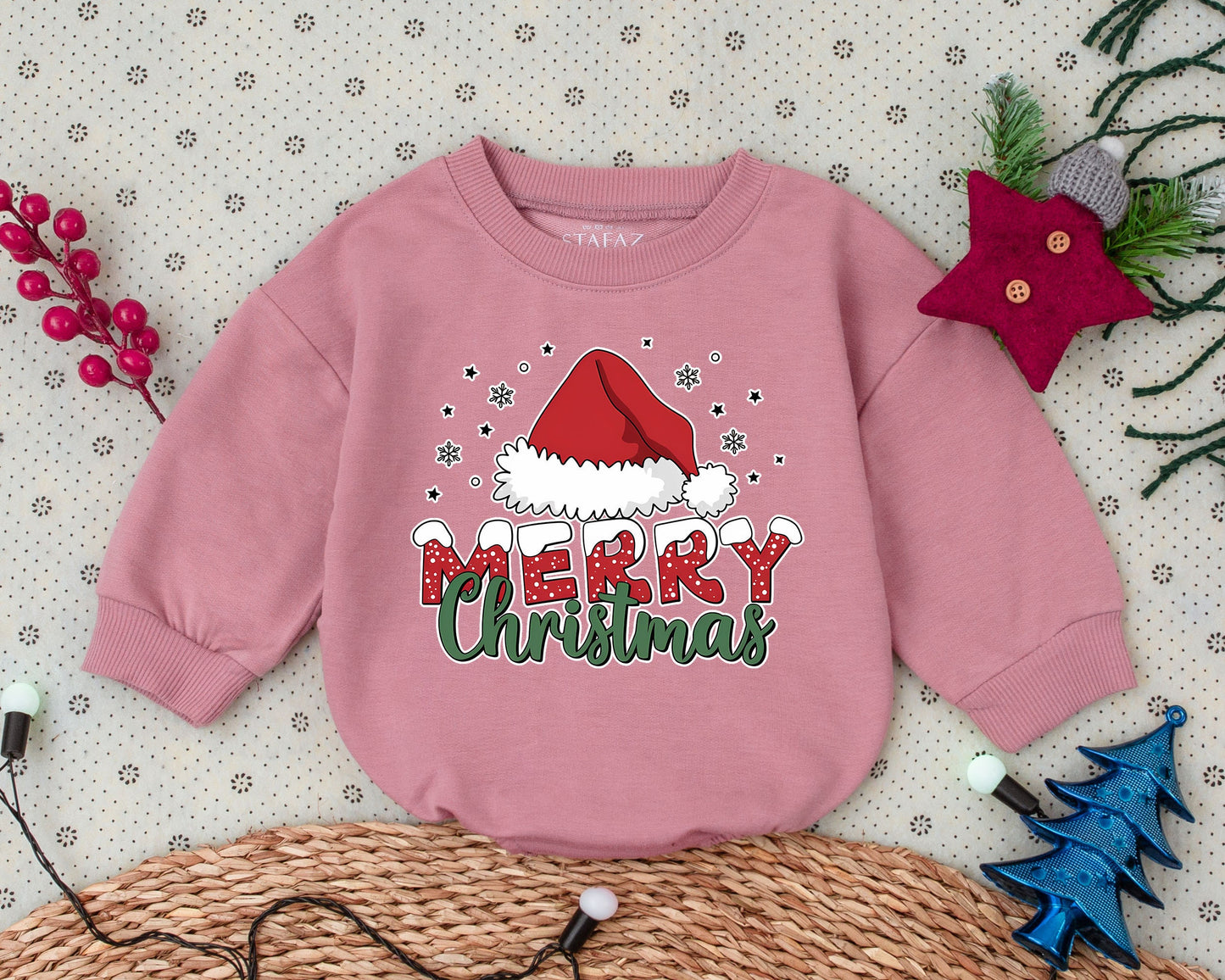 Vintage Christmas Romper | Baby's First Xmas Outfit | Toddler Gift