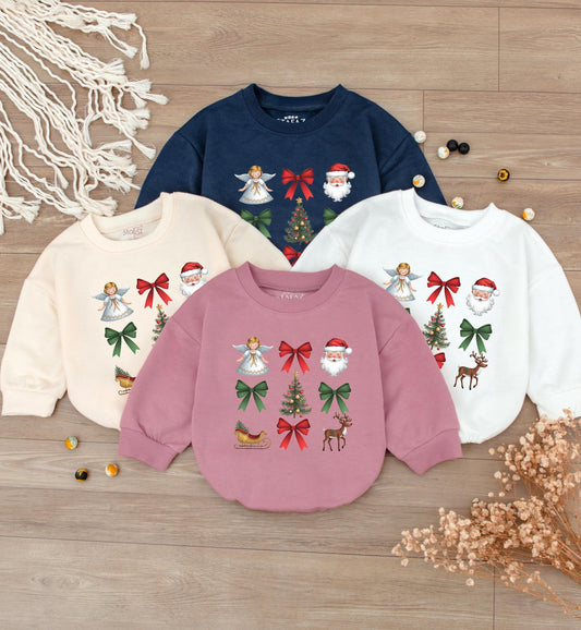Vintage Holiday Romper: Baby's First Christmas, Unisex Gift 
