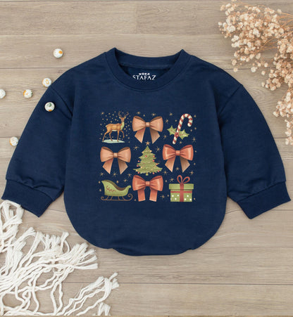 Vintage Holiday Romper Set: First Christmas, Gender Neutral Gift