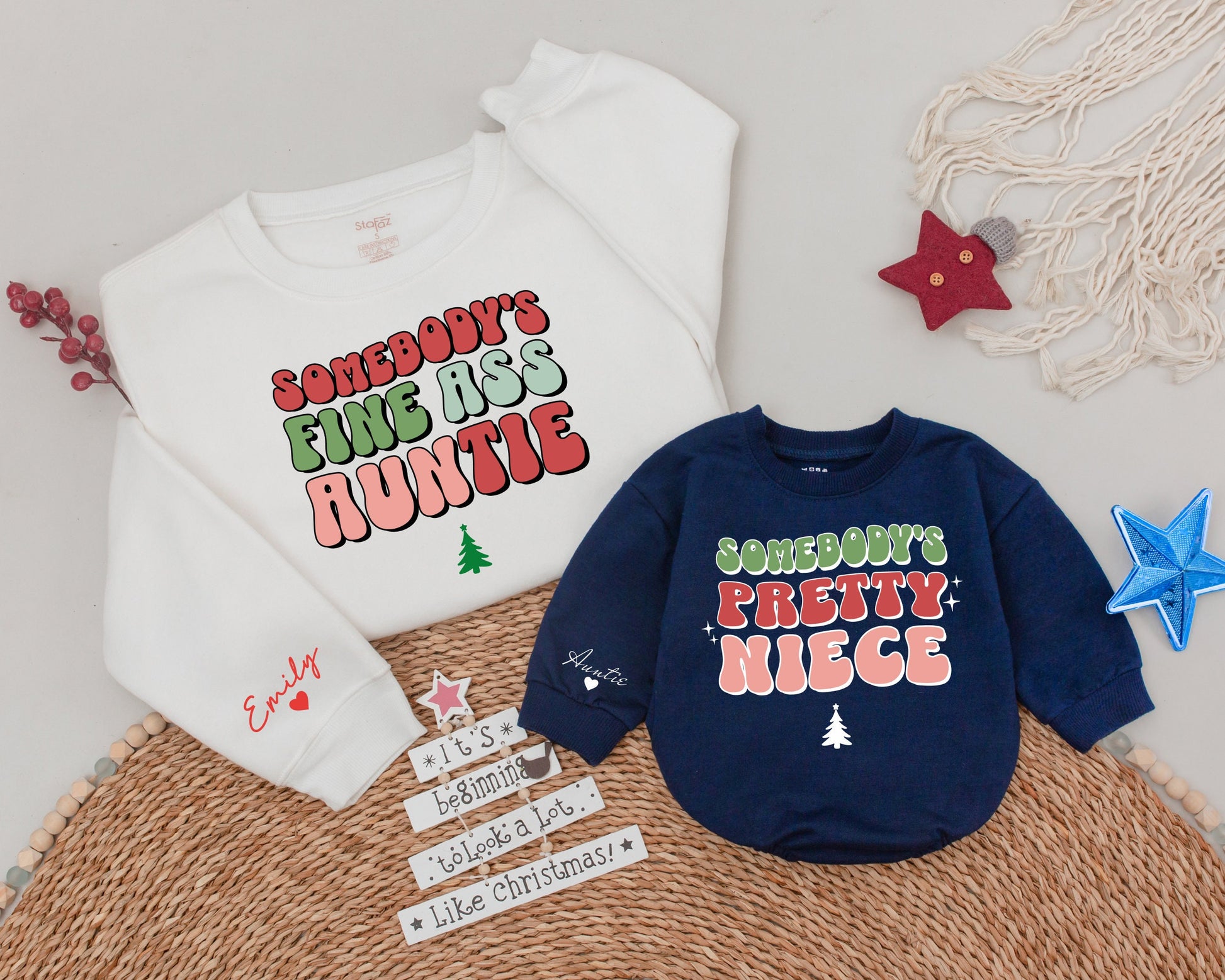 Chic Auntie Shirt and Baby Outfit - Fun Matching Gift for Aunts