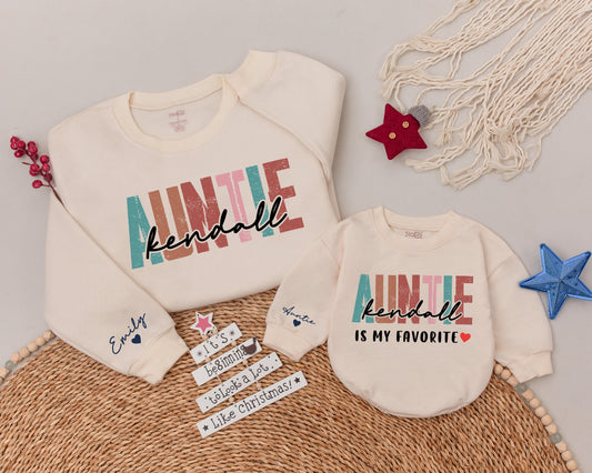 Auntie and Niece Matching Shirts: Cute Personalized Sweatshirt Gifts  