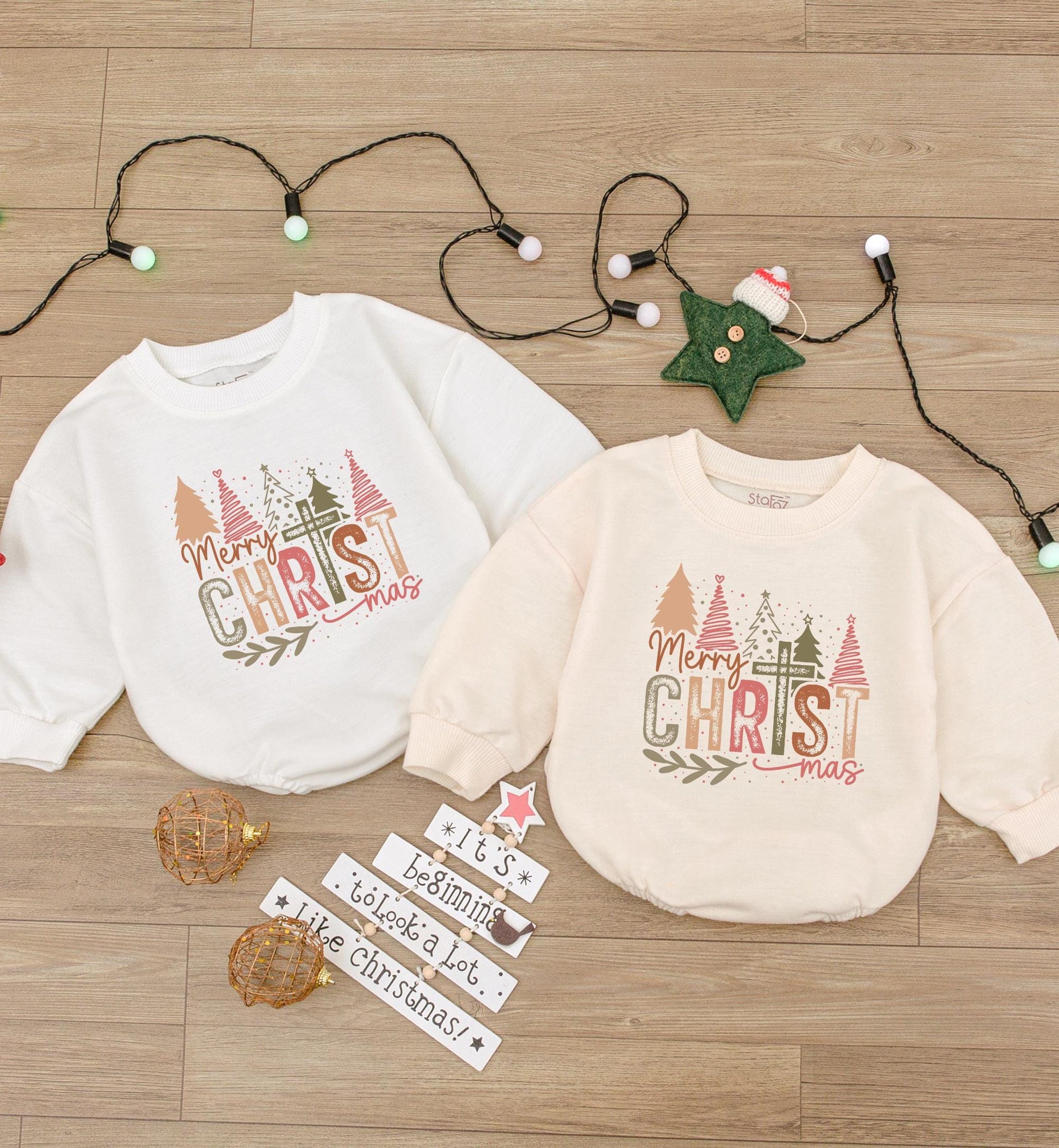 Holiday Baby Romper & Family Matching Sweatsuits, Perfect Gifts