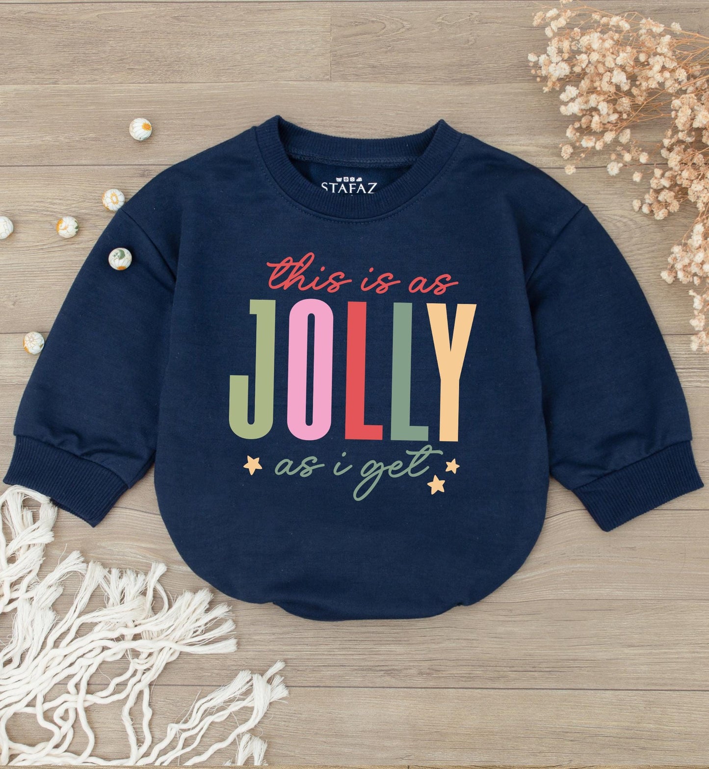 Jolly Xmas Baby Romper & Family Sweatshirts | Holiday Gift Ideas