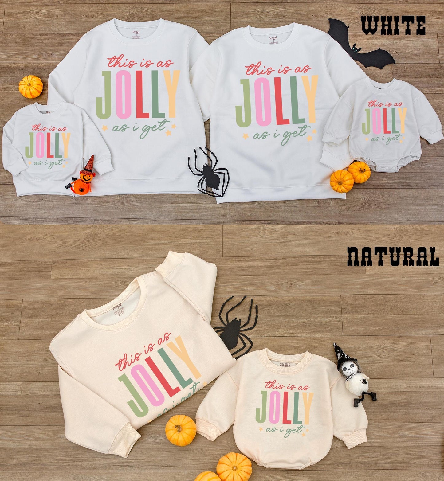 Jolly Xmas Baby Romper & Family Sweatshirts | Holiday Gift Ideas