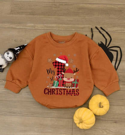First Christmas Reindeer Bodysuit & Romper – Baby Shower Gift  