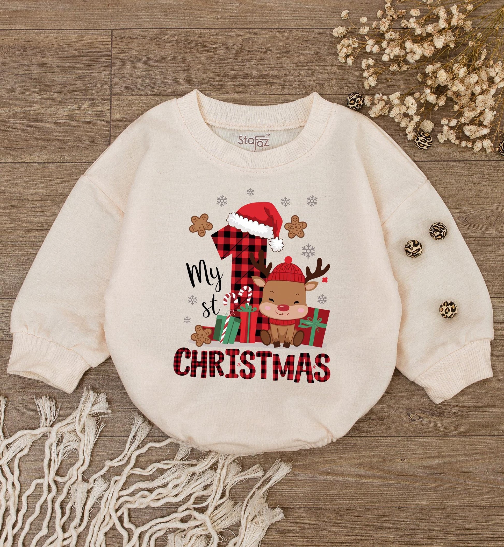 First Christmas Reindeer Bodysuit & Romper – Baby Shower Gift  