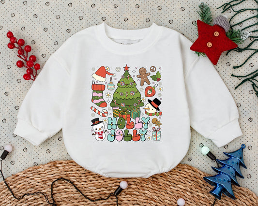 Vintage Christmas Romper: Groovy Holiday Outfits for Toddlers