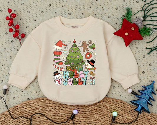 Vintage Christmas Romper: Groovy Holiday Outfits for Toddlers