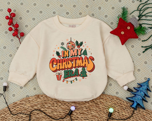 Groovy Vintage Christmas Romper: Retro Baby & Toddler Holiday Outfit