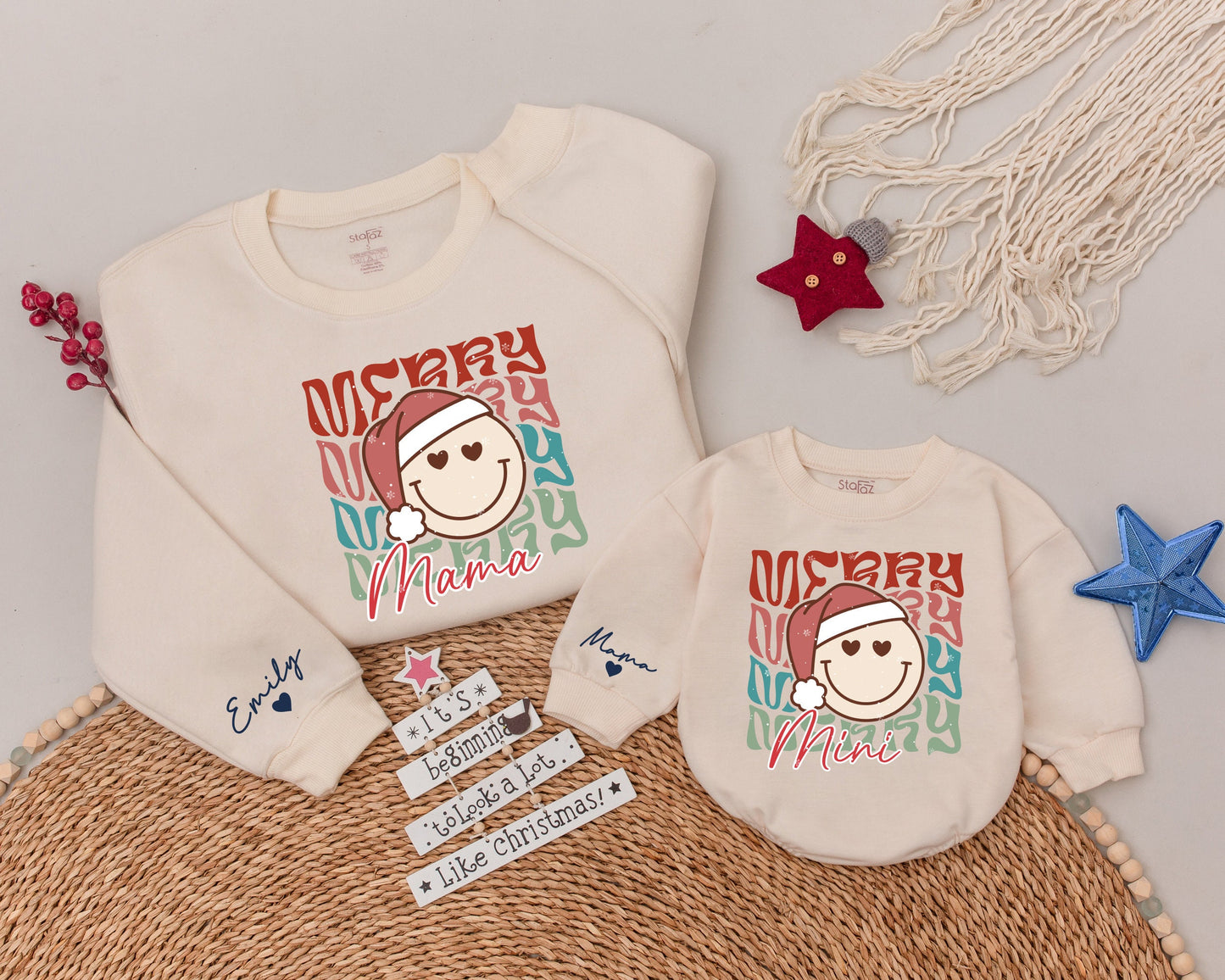 Matching Christmas Sweaters for Mom and Daughter: Festive Duo  