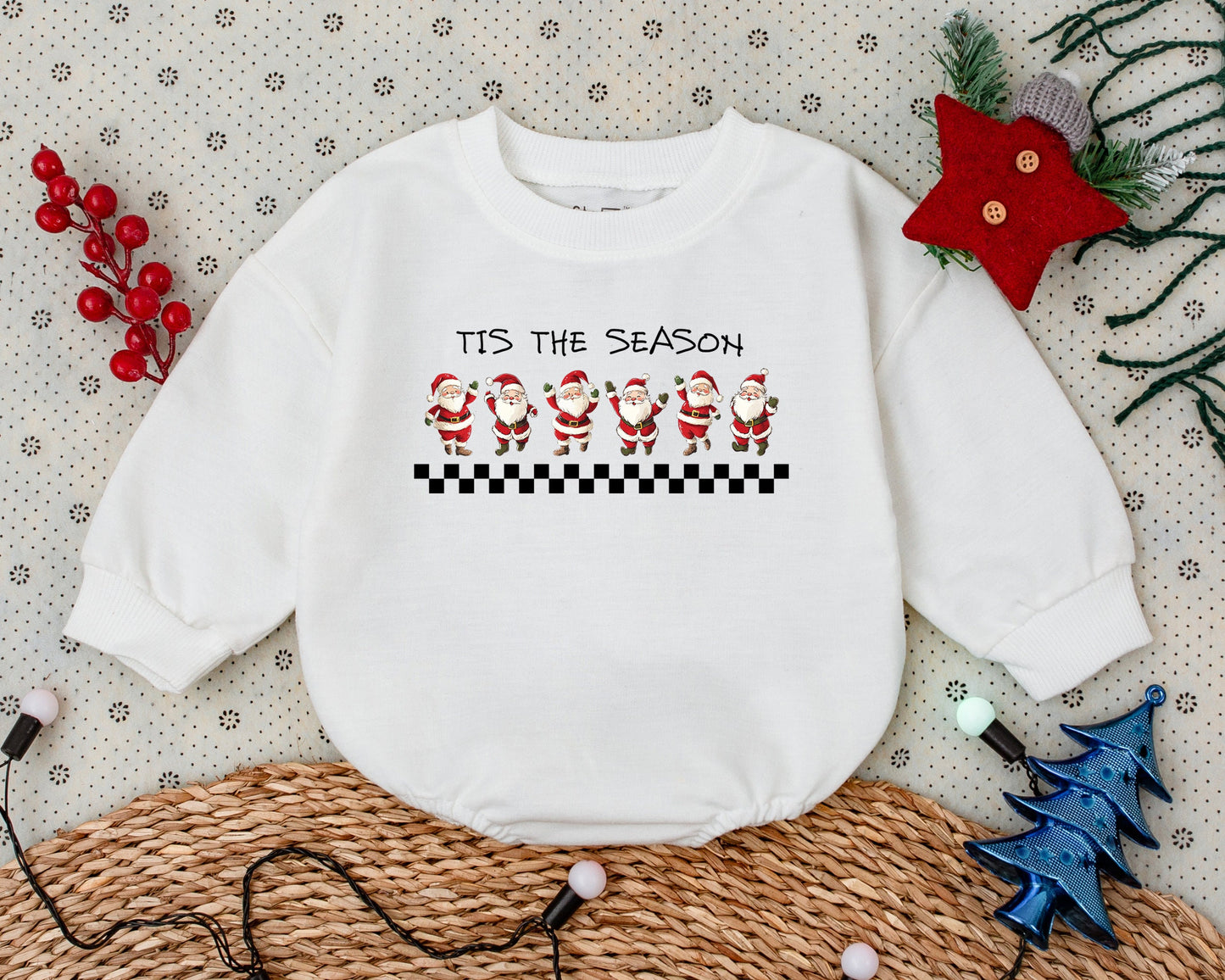 Festive Baby Romper: Vintage Christmas Outfit & First Holiday Gift