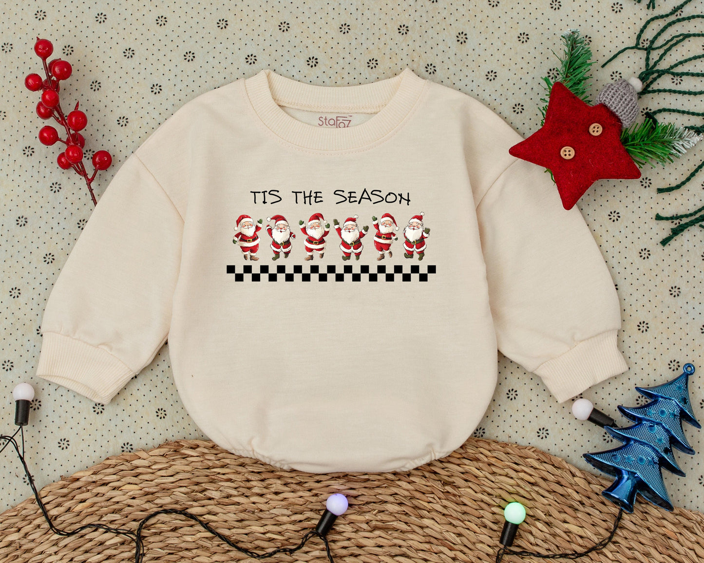 Festive Baby Romper: Vintage Christmas Outfit & First Holiday Gift