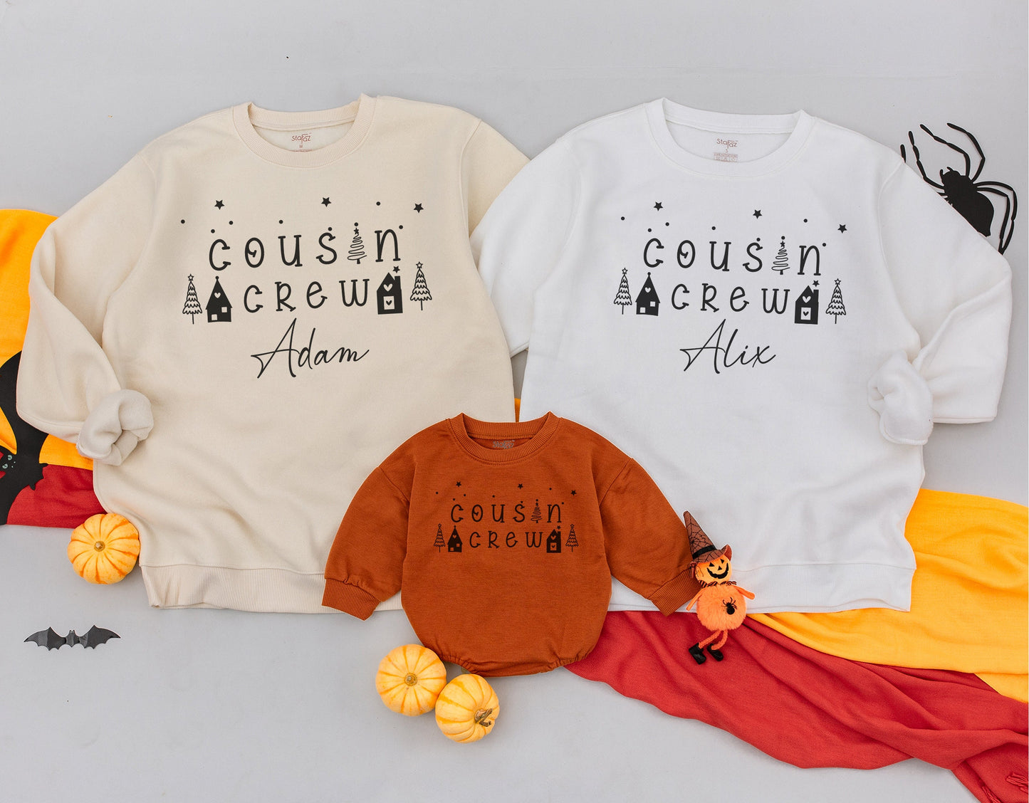 Custom Retro Christmas Cousin Crew Sweatshirts – Family Matching