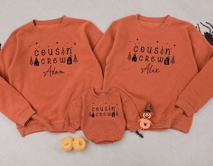 Custom Retro Christmas Cousin Crew Sweatshirts – Family Matching