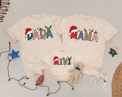 Personalized Vintage Christmas Shirts, Matching Family Holiday Outfits