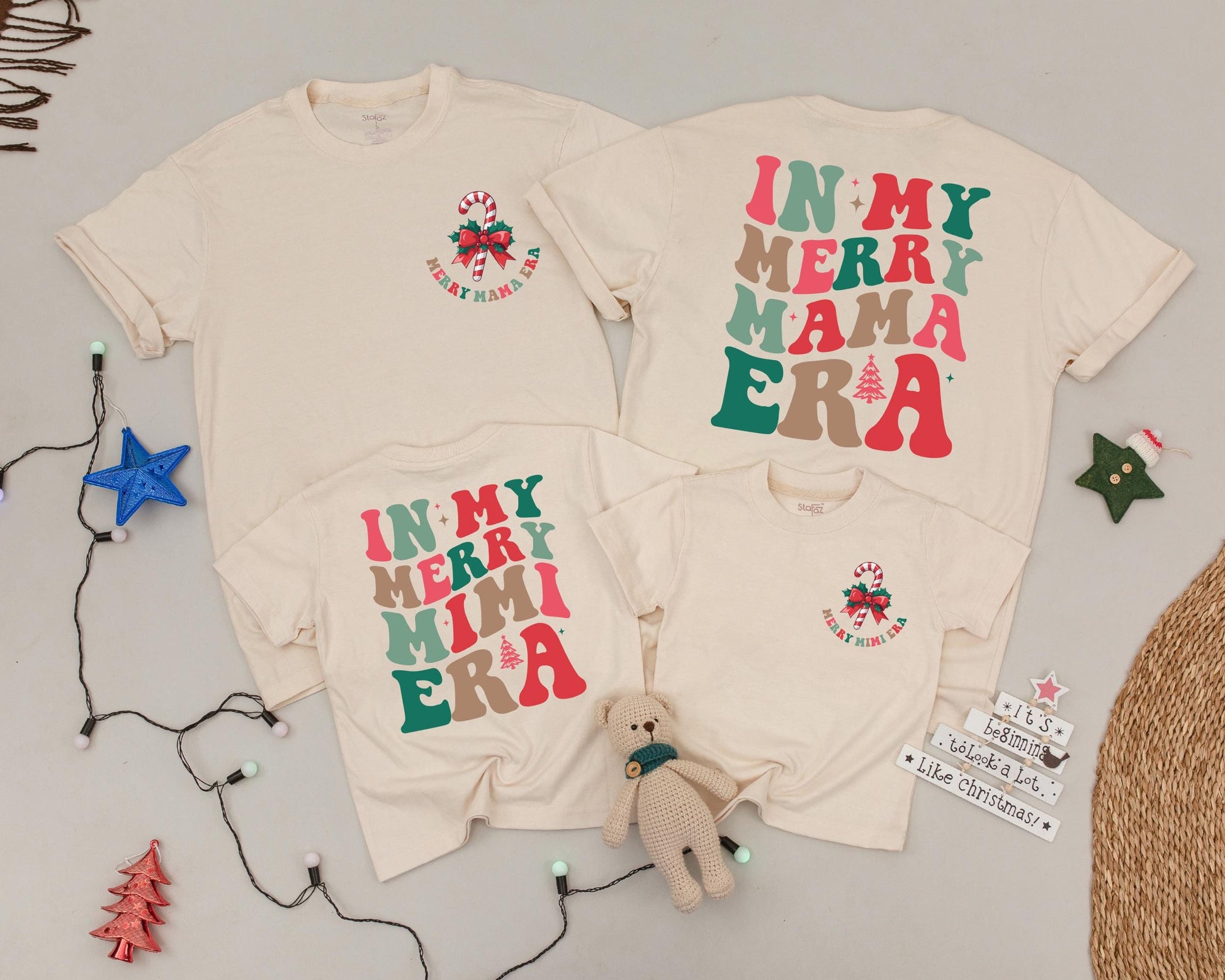 Groovy Vintage Christmas Shirts for Moms & Kids – Family Holiday Set