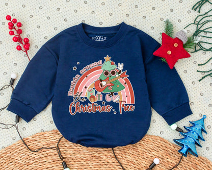 Vintage Christmas Tree Romper: First Christmas Baby Outfit Gift