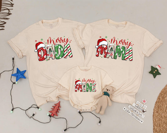 Matching Family Christmas Shirts - Personalized Vintage Holiday Outfits