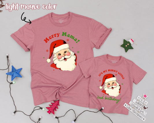 Retro Santa Christmas Shirts: Matching Family & Mommy and Me Outfits