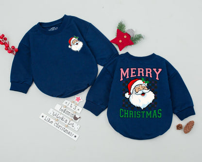 Retro Santa Bubble Romper – Baby's First Christmas Outfit & Gift