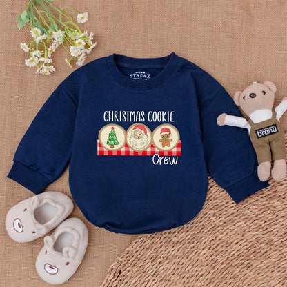Gingerbread Baby Christmas Romper, Retro Santa, Baby Shower Gift  