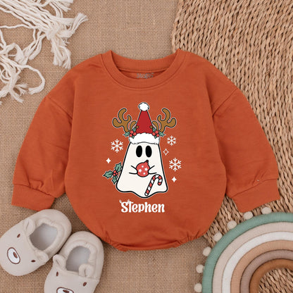 Reindeer Christmas Baby Romper: Cozy Newborn Holiday Outfit