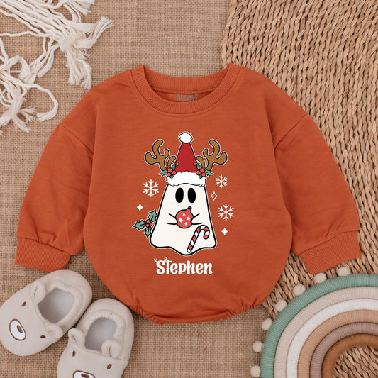 Reindeer Christmas Baby Romper: Cozy Newborn Holiday Outfit